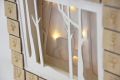 Dřevěný adventní kalendář s lesním motivem, 7 LED, baterie, časovač