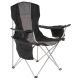 Skládací kempingová židle XL s chladící taškou, černá/šedá