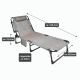 Skládací lehátko, šedá, 189,5 x 58,5 x 33,5 cm