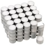 Bílé čajové svíčky, bez parfémů, bílé 100 ks, 8 hodin hoření