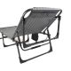 Skládací lehátko s polštářem, šedé, 189 x 63 x 34 cm