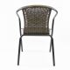 Zahradní bistro židle, stohovatelná, tmavě šedá