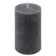 Antracit parafínová svíčka rustikální 11,5 cm, 40h sada 6 ks