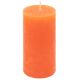 Oranžová parafínová svíčka rustikální 10 cm, 25 h, sada 8 ks