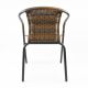 Zahradní bistro židle, stohovatelná, hnědá