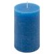 Modrá parafínová svíčka rustikální 11,5 cm, 40 h, sada 6 ks