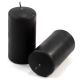 Černá parafínová svíčka 11,5 cm, 30 h hoření, sada 6 ks