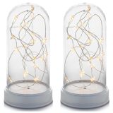 Sada vánočních svítících kopulí 20 LED, teple bílá, 2 ks