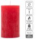 Červená parafínová svíčka rustikální 11,5 cm, 40h, sada 6 ks