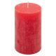 Červená parafínová svíčka rustikální 11,5 cm, 40h sada 12 ks