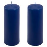 Modrá parafínová svíčka 20 cm, 80 h hoření, sada 2 ks