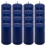 Modrá parafínová svíčka 10 cm, 20 h hoření, sada 16 ks