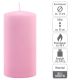 Růžová parafínová svíčka 15 cm, 65 h hoření, sada 2 ks