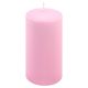 Růžová parafínová svíčka 15 cm, 65 h hoření, sada 2 ks