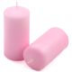 Růžová parafínová svíčka 10 cm, 20 h hoření, sada 16 ks