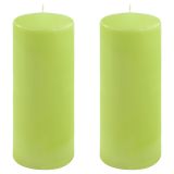 Zelená parafínová svíčka 25 cm, 180 h hoření, sada 2 ks