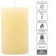Krémová parafínová svíčka rustikální 11,5cm, 40h, sada 12 ks
