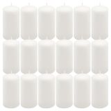 Bílá parafínová svíčka 11,5 cm, 30 h hoření, sada 18 ks