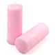 Růžová parafínová svíčka 20 cm, 80 h hoření, sada 2 ks