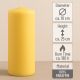 Žlutá parafínová svíčka 25 cm, 180 h hoření, sada 2 ks