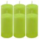 Světle zelená parafínová svíčka 11,5 cm, 30h, sada 6 ks