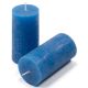 Modrá parafínová svíčka rustikální 10 cm, 25 h, sada 8 ks