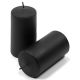 Černá parafínová svíčka 10 cm, 20 h hoření, sada 8 ks