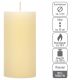 Krémová parafínová svíčka rustikální 10 cm, 25 h, sada 8 ks
