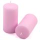 Růžová parafínová svíčka 11,5 cm, 30 h hoření, sada 12 ks