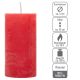 Červená parafínová svíčka rustikální 10 cm, 25 h, sada 16 ks