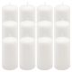 Bílá parafínová svíčka 11,5 cm, 30 h hoření, sada 12 ks