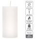 Bílá parafínová svíčka rustikální 10 cm, 25 h, sada 8 ks