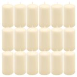 Krémová parafínová svíčka 11,5 cm, 30 h hoření, sada 18 ks