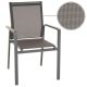Sada zahradních židlí, antracit, 90 x 56,5 x 59,5 cm, 2 ks
