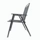 Sada zahradních židlí, černá, 90,5 x 57 x 65,5 cm, 4 ks