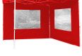 Sada 2 bočních stěn pro zahradní stan 3 x 3 m - červená