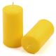 Žlutá parafínová svíčka 10 cm, 20 h hoření, sada 8 ks