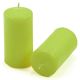 Světle zelená parafínová svíčka 10 cm, 20h hoření, sada 8 ks