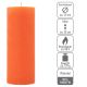 Oranžová parafínová svíčka rustikální 20 cm, 90 h, sada 2 ks