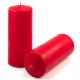 Červená parafínová svíčka 25 cm, 180 h hoření, sada 4 ks