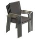 Sada zahradních židlí, antracit, 90 x 56,5 x 59,5 cm, 4 ks