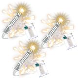 Sada vánočních LED řetězů 3 m, 30 LED, teplá bílá, 3 ks