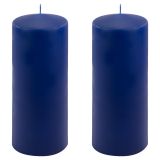 Modrá parafínová svíčka 25 cm, 180 h hoření, sada 2 ks