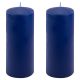Modrá parafínová svíčka 25 cm, 180 h hoření, sada 2 ks