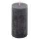 Antracit parafínová svíčka rustikální 10 cm, 25 h sada 8 ks
