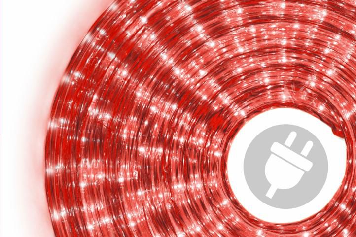 Světelný kabel 20 m - červená, 720 minižárovek Světelný kabel 20 m - červená, 720 minižárovek