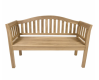 Zahradní lavice DIVERO 2místná, neošetřená, 131,5 cm