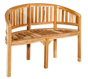 Zahradní teaková lavice, 2místná, neošetřená, 120 cm