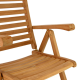 Skládací židle DIVERO, teakové dřevo, 2 kusy