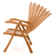 Skládací židle DIVERO, teakové dřevo, 2 kusy
